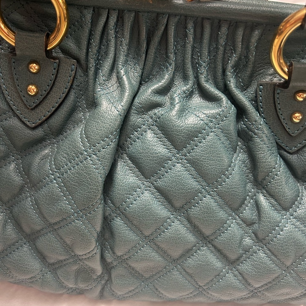 Marc Jacobs Quilted Leather Shoulder Bag in Teal